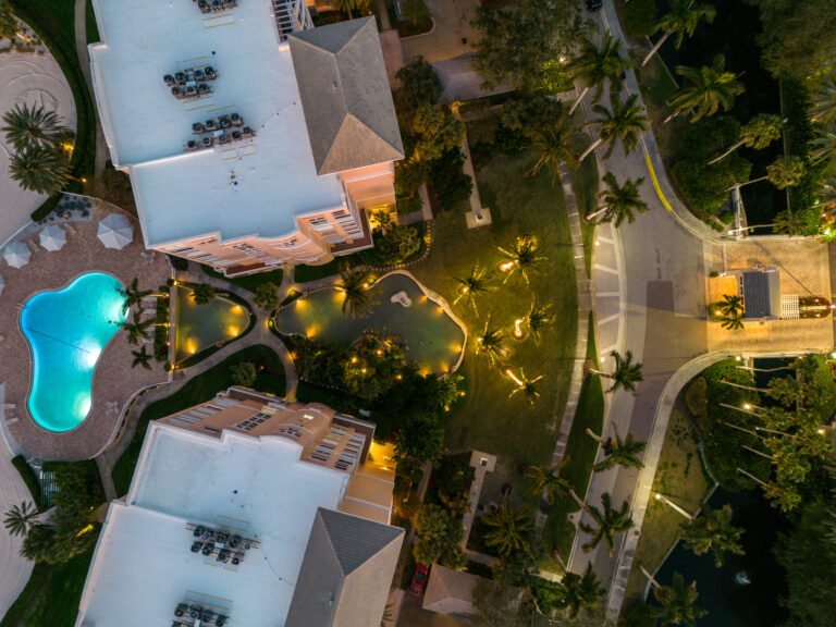 Modern-Community-Decorted-With-Christms-Lights